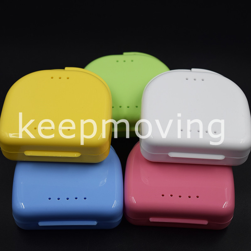 Dental Orthodontic Retainer Denture Storage Box Case Mouthguard Container Colors