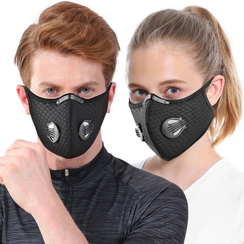 Anti Pollution Half Face Mask Respirator W/ Filters Washable Reusable Facepiece