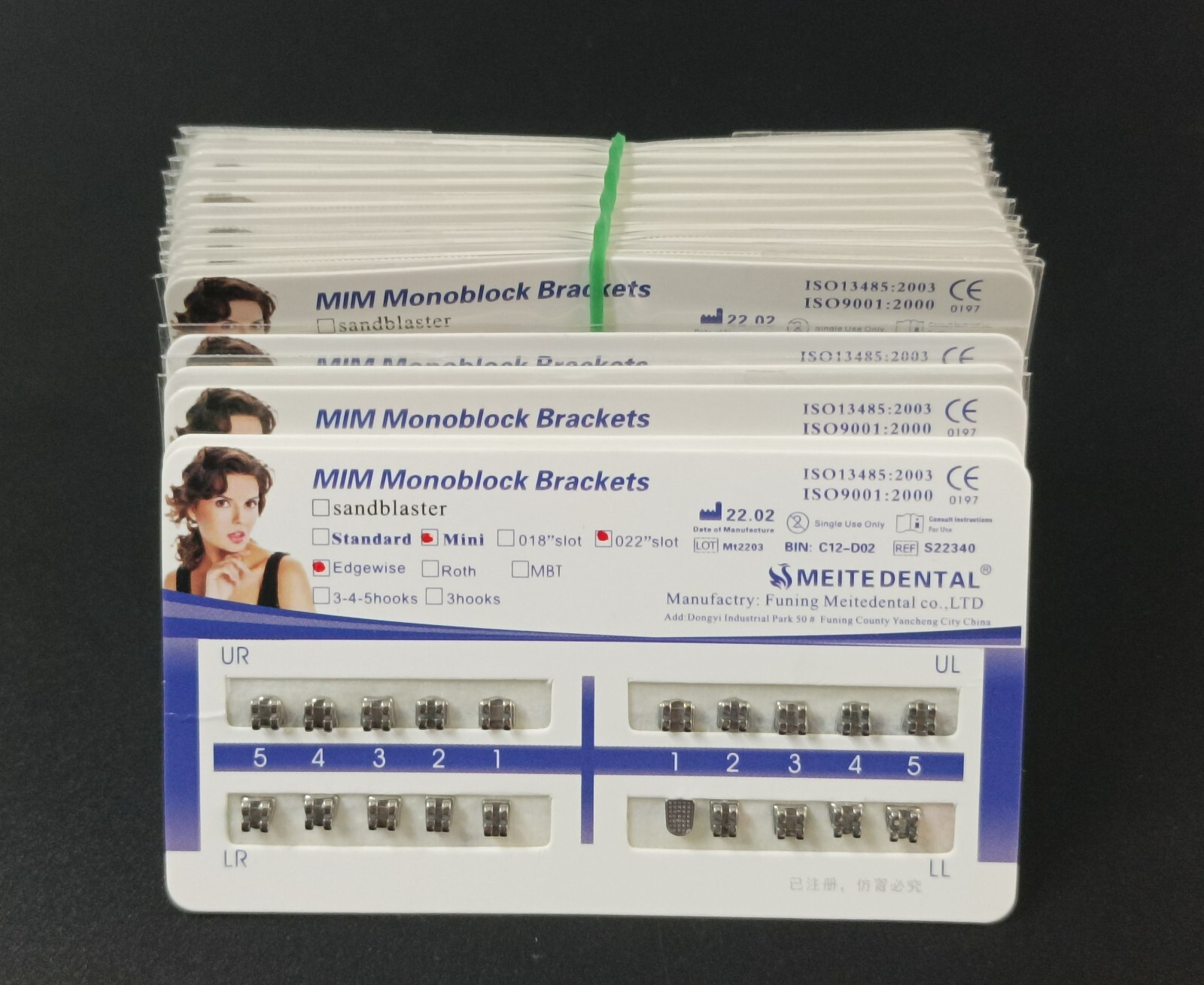 10 Sets Dental Orthodontic Metal Brackets Braces Mini Roth/MBT 022 345 Hooks