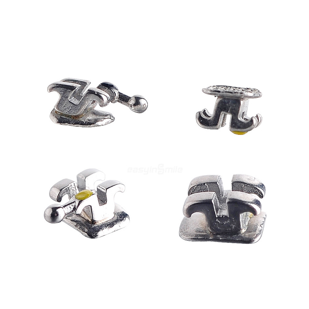 50Pack Dental Orthodontic Metal Brackets Braces Mini MIM Roth/MBT 022 3/345Hooks