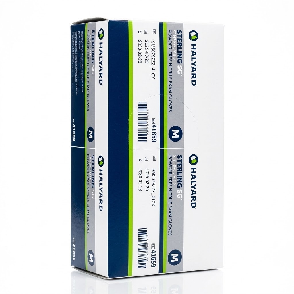 Halyard Sterling SG 41659 Chemo Rated Nitrile Exam Gloves 250 Medium Powder-Free
