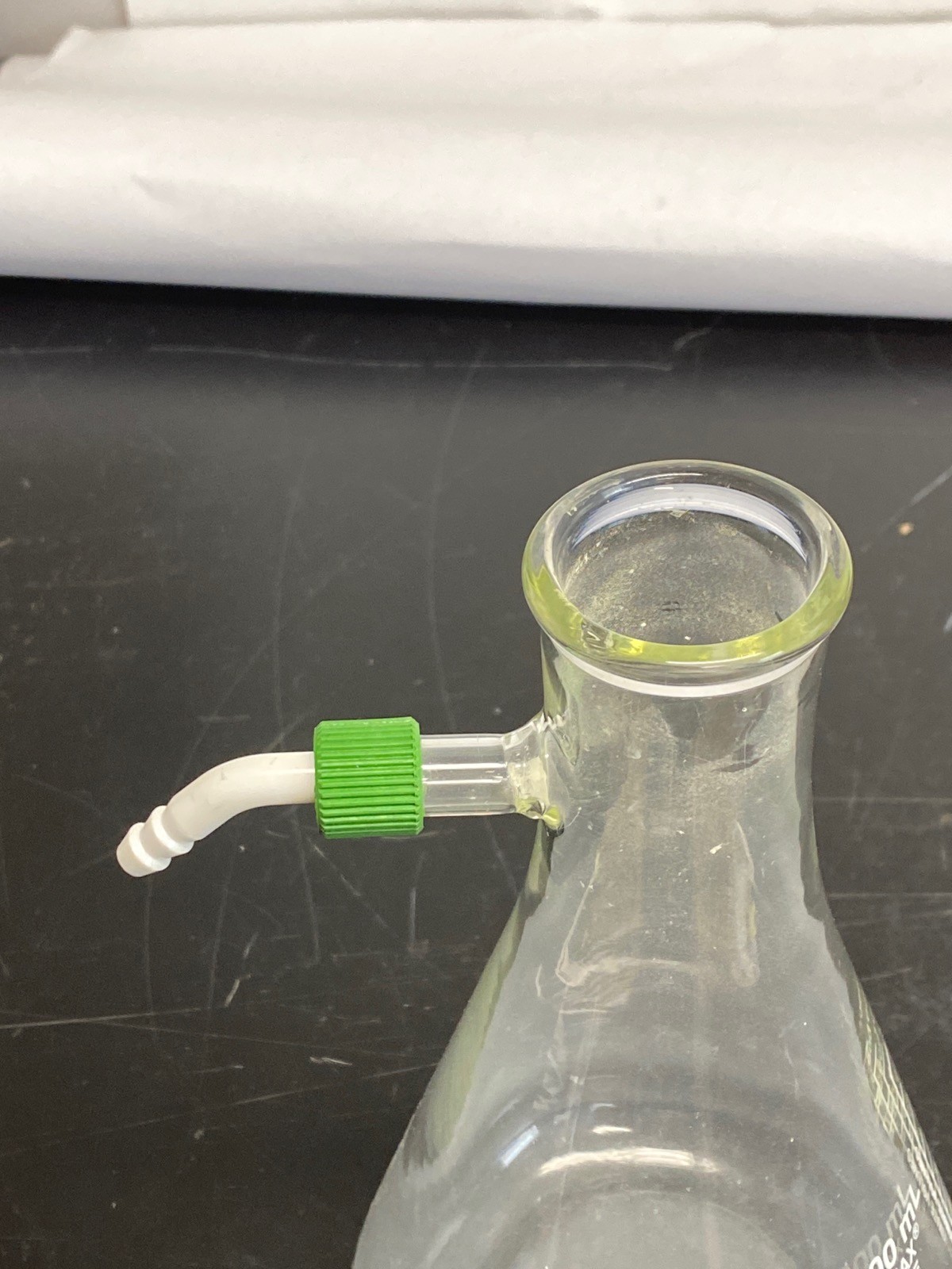 Used KIMAX Glass 1000mL Graduated Erlenmeyer Filter Flask w/Sidearm 27070-1000