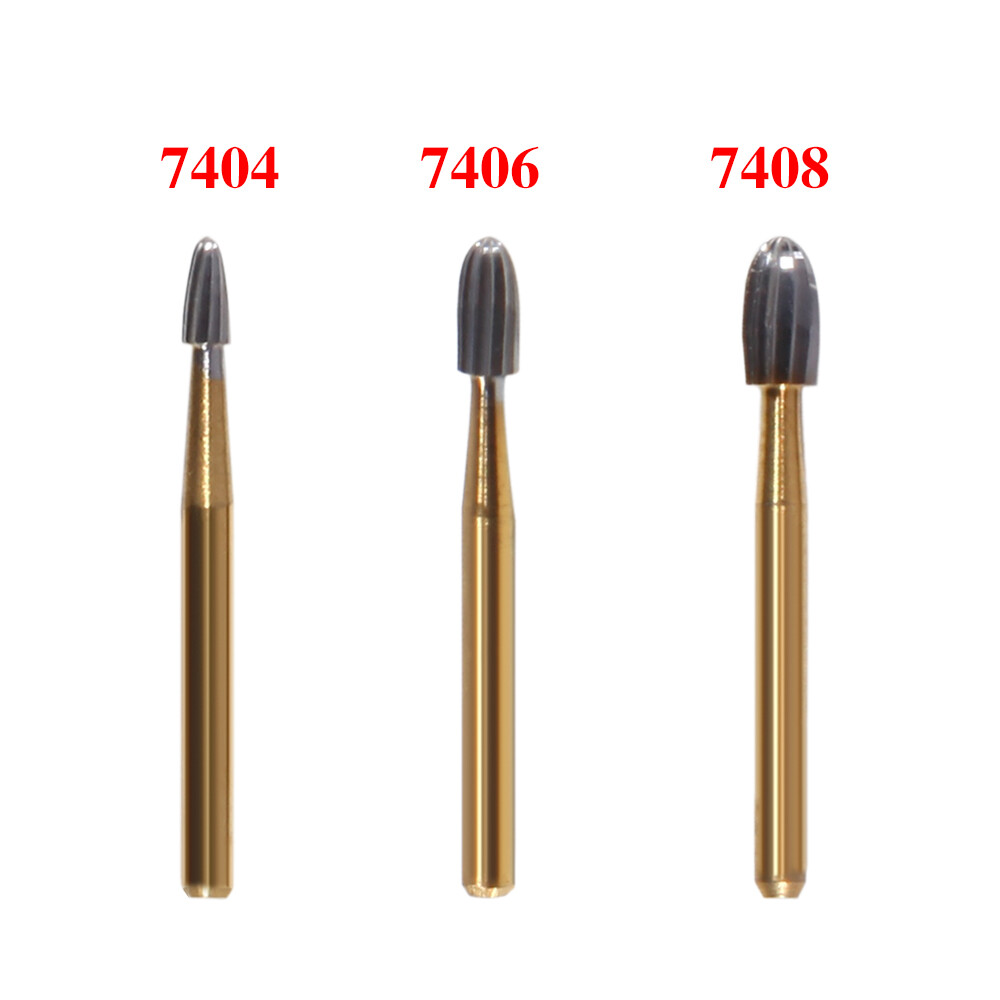Dental Tungsten Carbide Bur Trimming&Finishing Egg Football FG 7404 7406 7408 DL