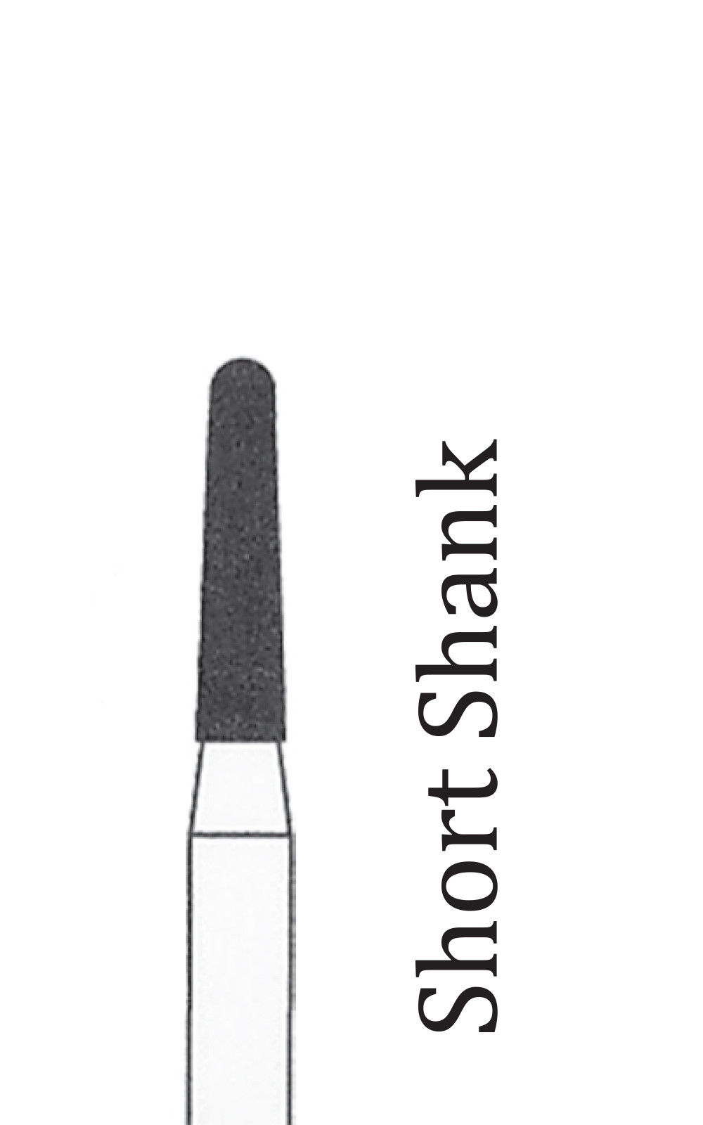 CROSSTECH Dental Diamond Short-Shank ROUNDENDTAPER-855/014SC, MB5MSSXC-SC, 5Burs
