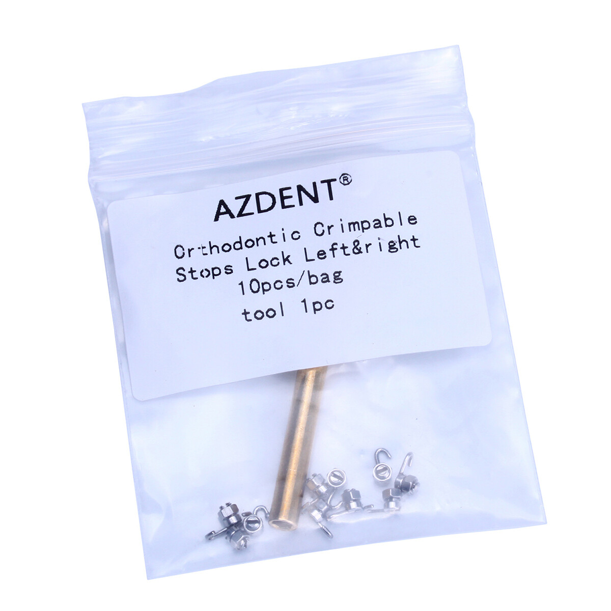 10 Model AZDENT Dental Orthodontic Crimpable Hook Stops Type 10pcs/pack