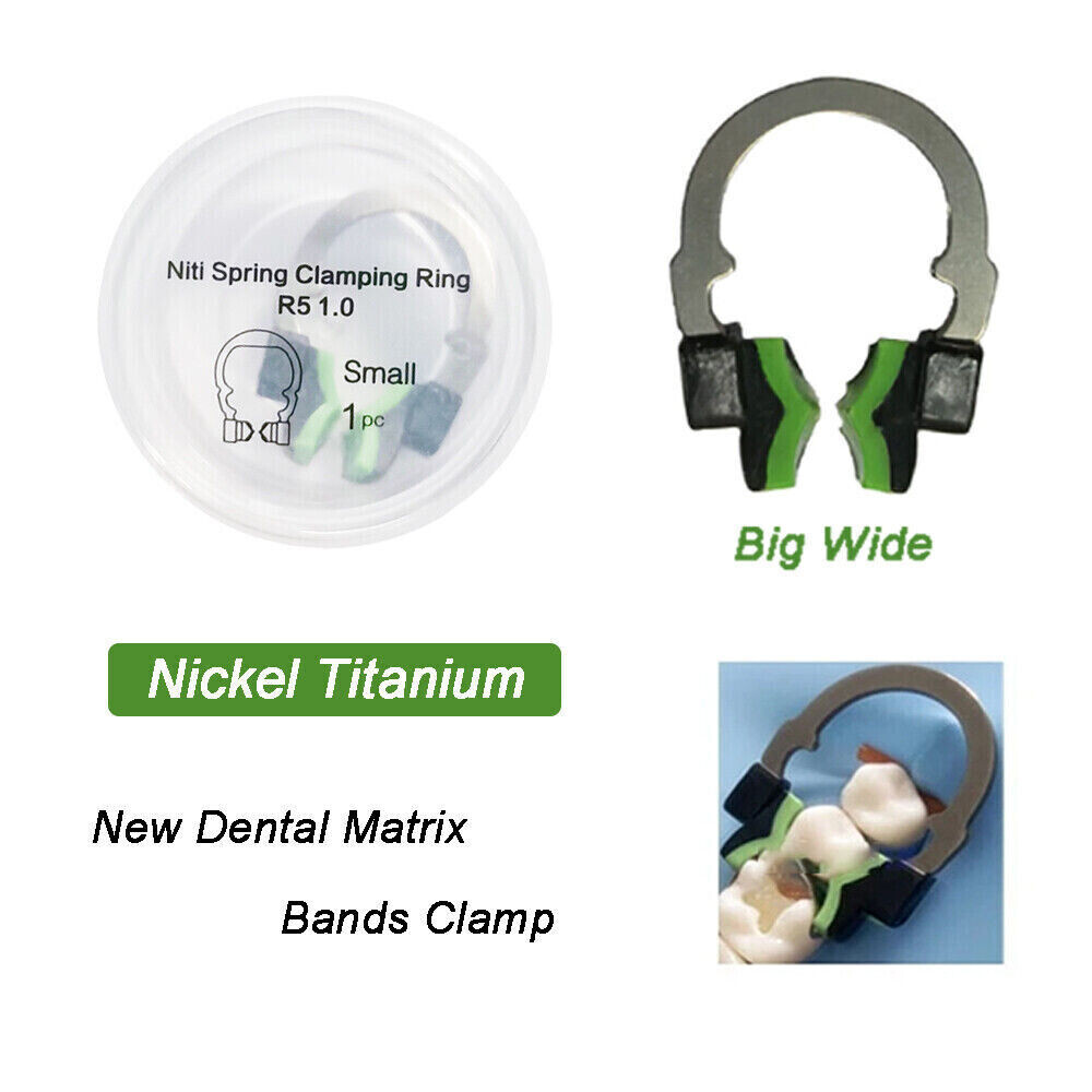 Dental Niti Titanium Alloy Matrix Bands Clamping Ring Big Wide Height 6.3mm