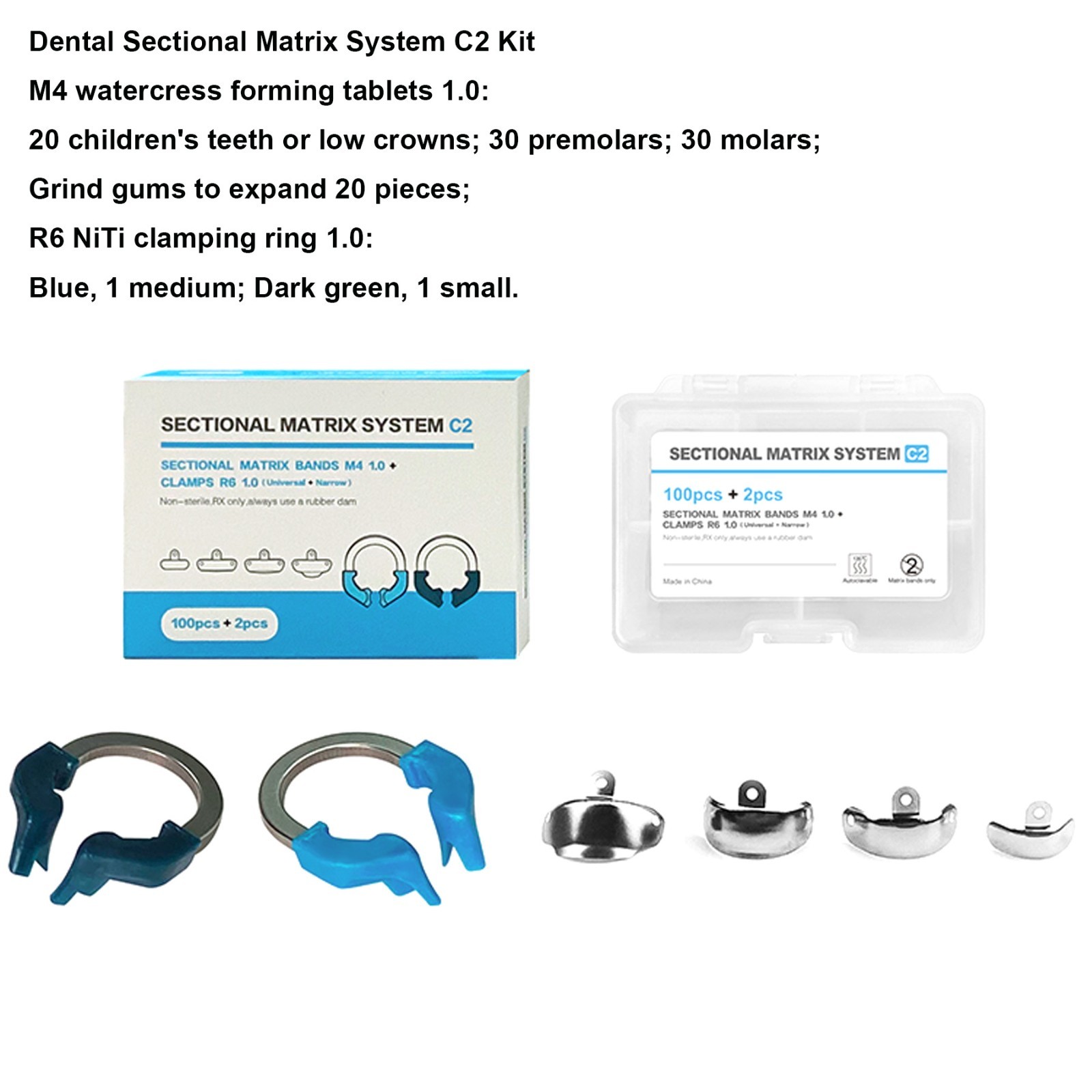 Dental Matrix Bands Ring Sectional Matrice Clamp Garrison Palodent V3 System Fit