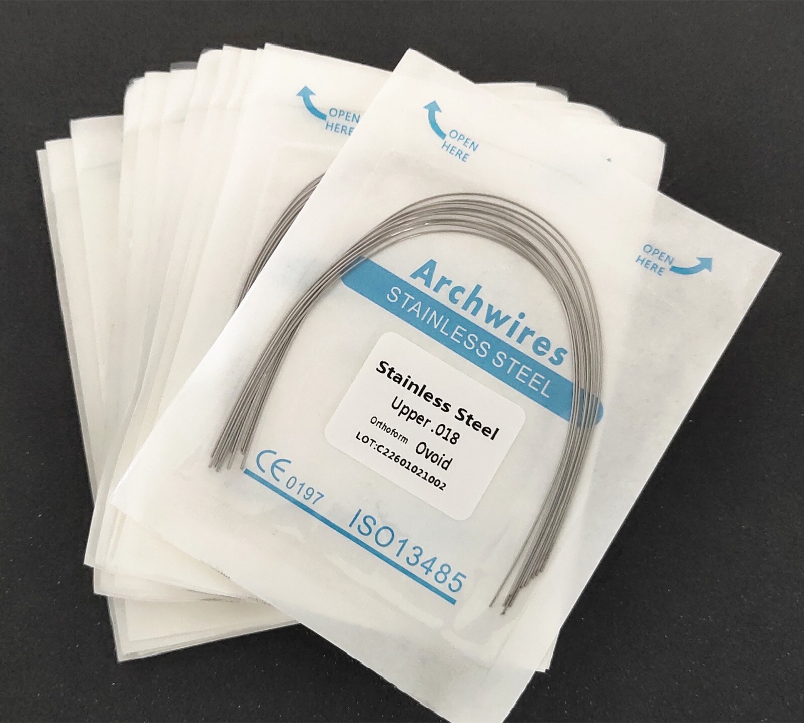 10Packs Dental Super Elastic/Stainless Steel/Thermal Activated Round Arch Wires