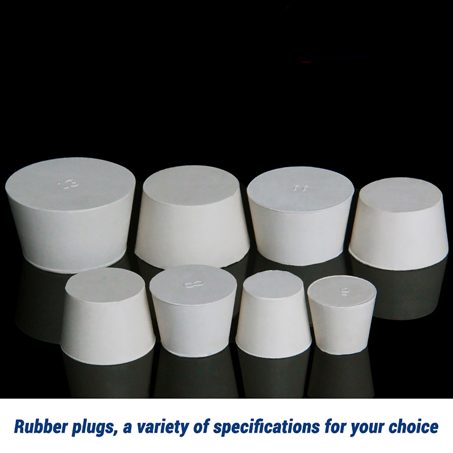 Rubber Stopper Bungs Laboratory Solid Hole Stopper Tapered Flask 25 Sizes Hot
