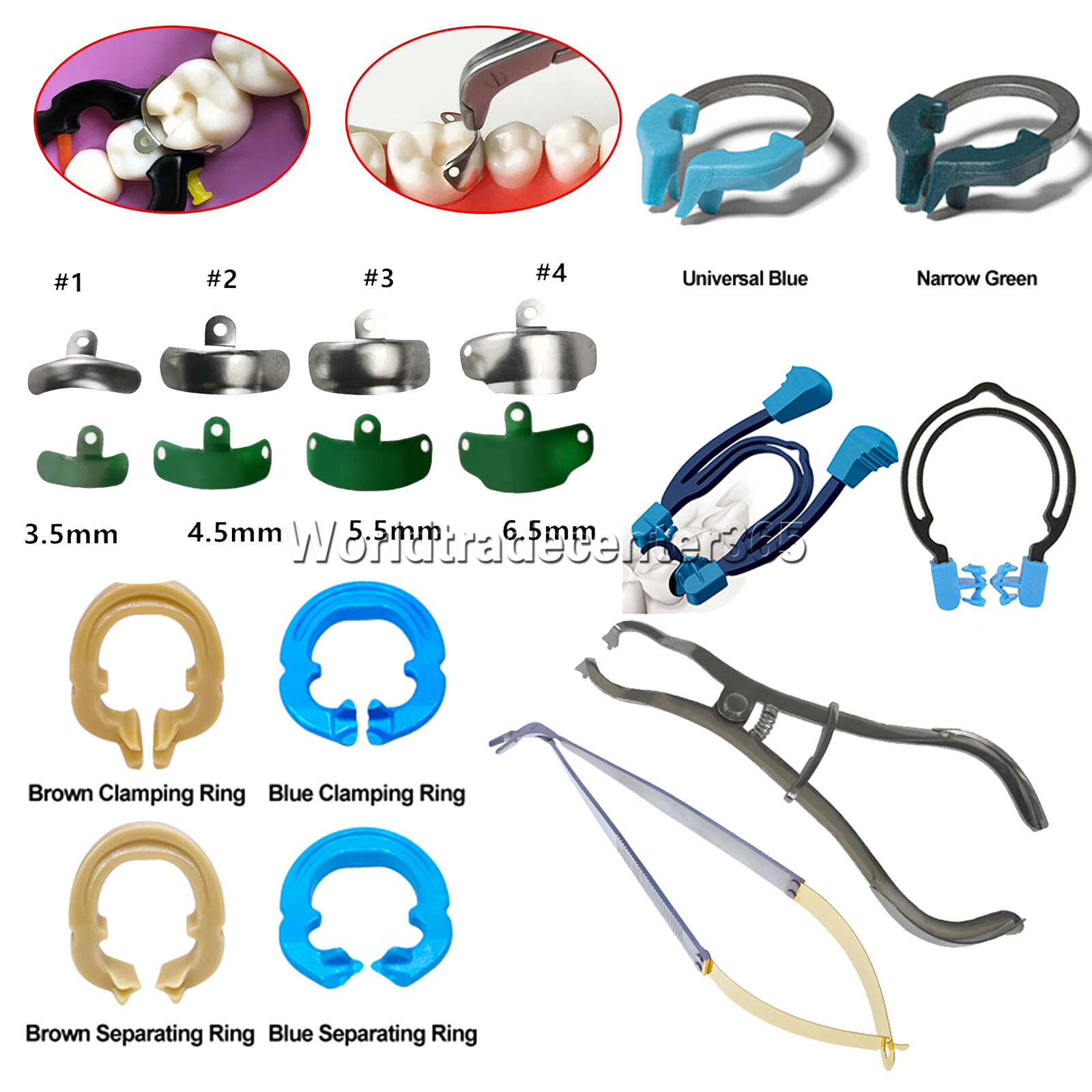 Dental Matrix Bands Ring Sectional Matrice Clamp Fit Garrison Palodent V3 System