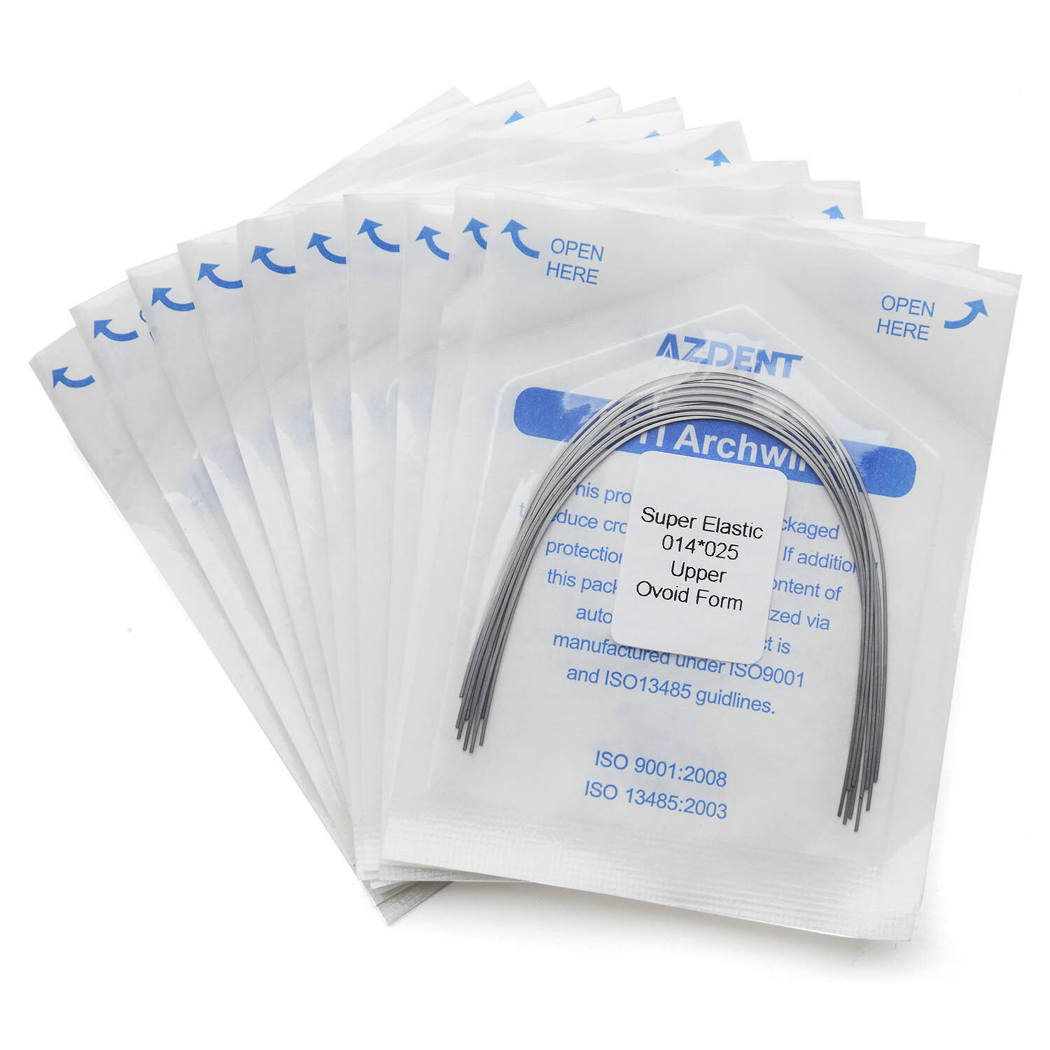 AZDENT Dental Ortho Super Elastic Niti/Stainless Steel Rectangular Arch Wire