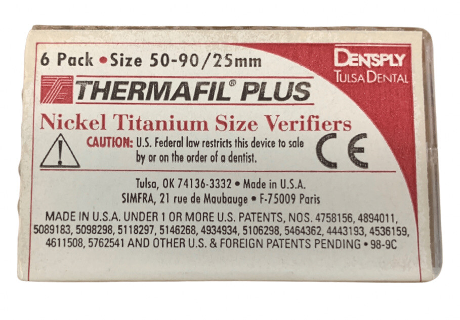Dentsply Nickel Titanium Size Verifiers 50-90 / 25mm 6-pack *FREE SAME DAY SHIP