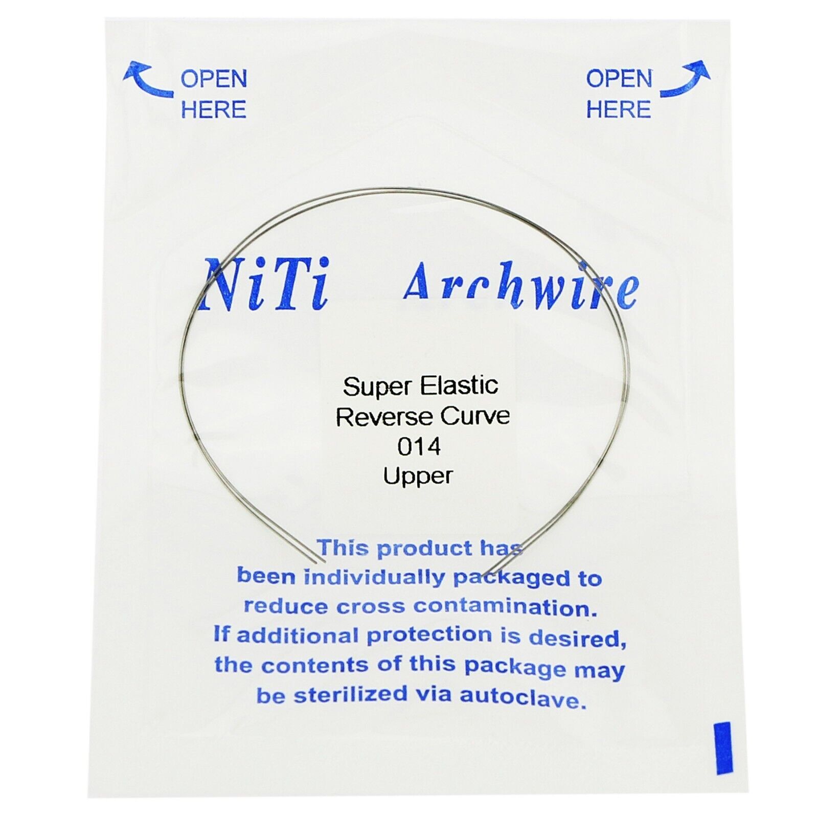 Dental Orthodontic Niti Arch Wire Reverse Curve Round Upper/Lower 012-020