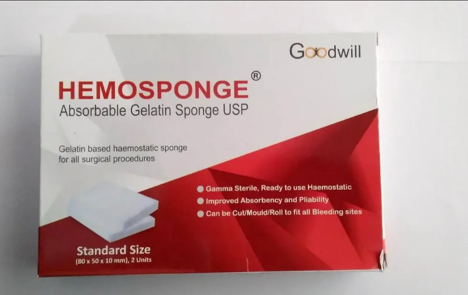20 Pack Absorbable STERILE Haemostatic Gelatin Sponge 80mm Gelfoam Hemocollagene