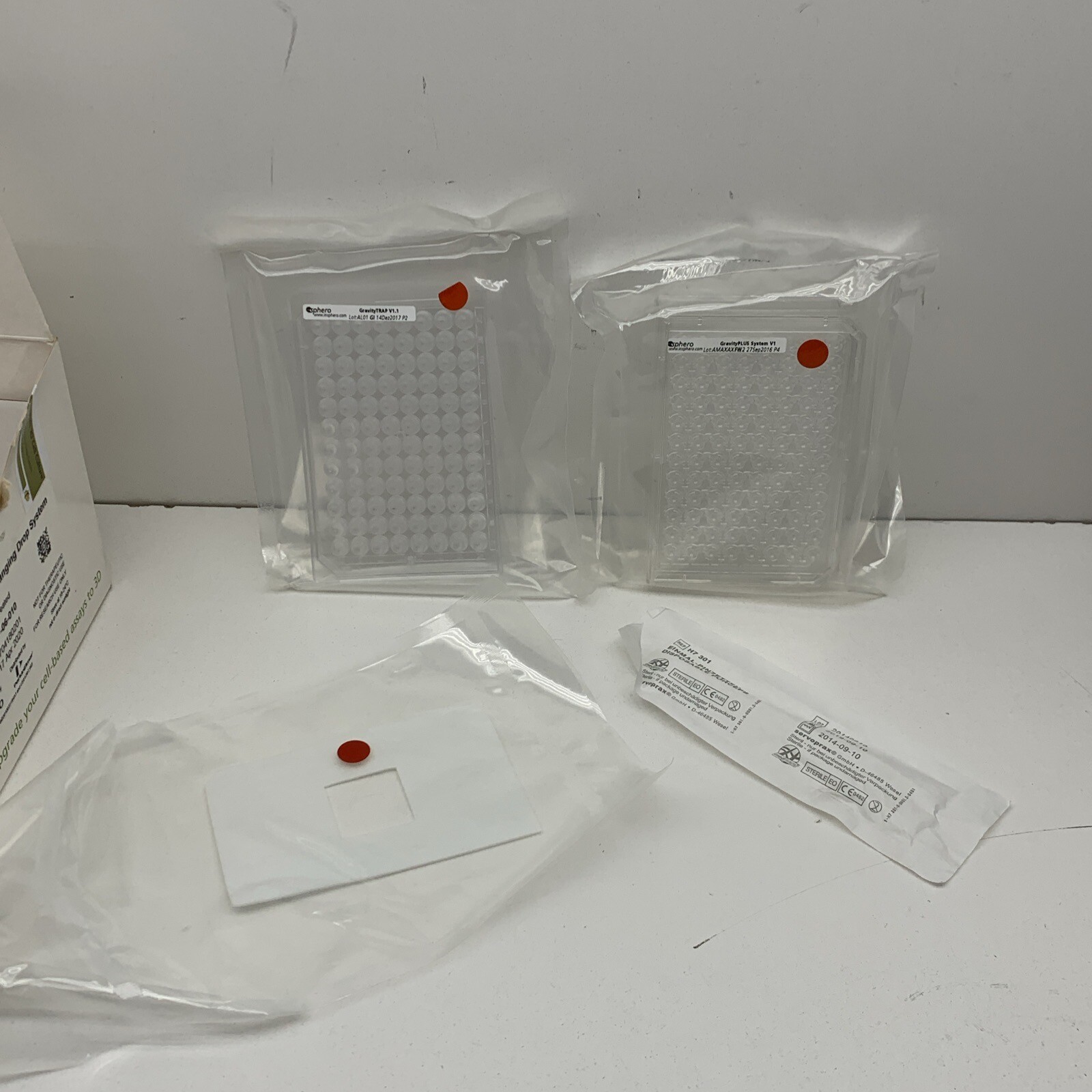 Lot of (4) InSphero ISP-06-010 Gravity Plus Hanging Drop System Plates 96Wells