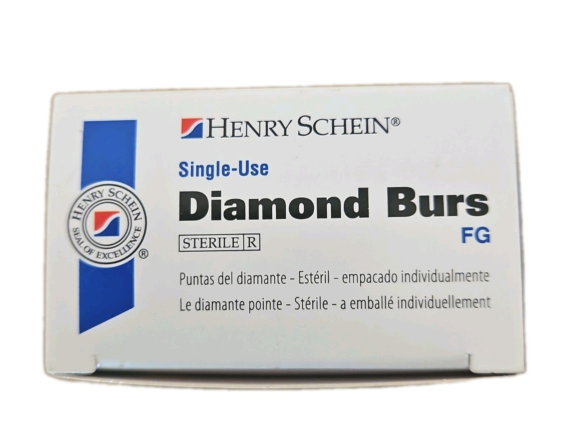 HS -Single-Use Coarse Diamond Burs FG Round End Cylinder 881-014C 25pk BRAND NEW