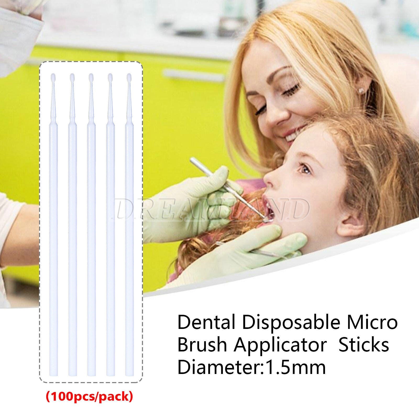 1000x Dental Disposable swabs Micro Applicator Brush Eyelash Extension Brush US