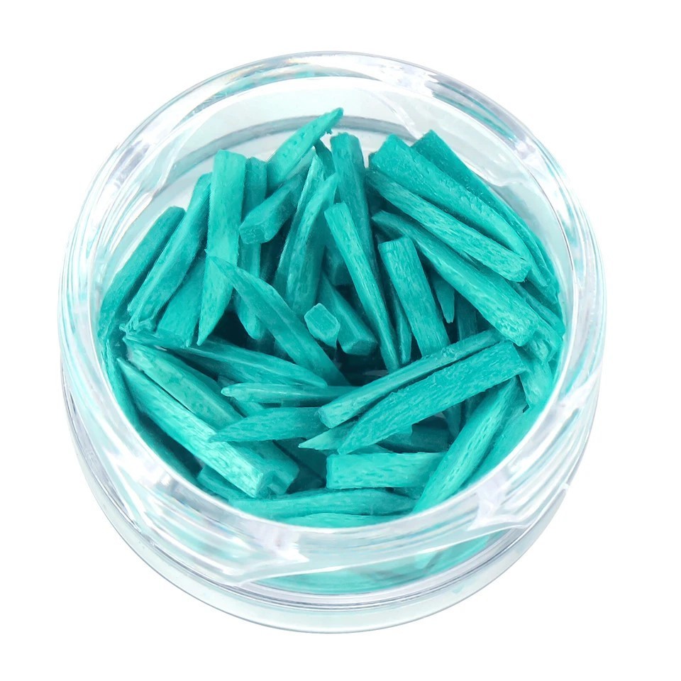 100Pcs/Box Dental Disposable Wooden Interdental Composite Diastema Wedges Green