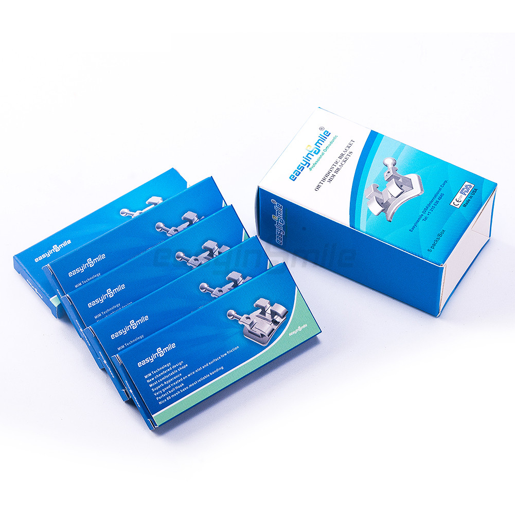 5Packs Dental Orthodontic Brackets Mini Metal Brackets MBT/Roth 022 Braces 3/345