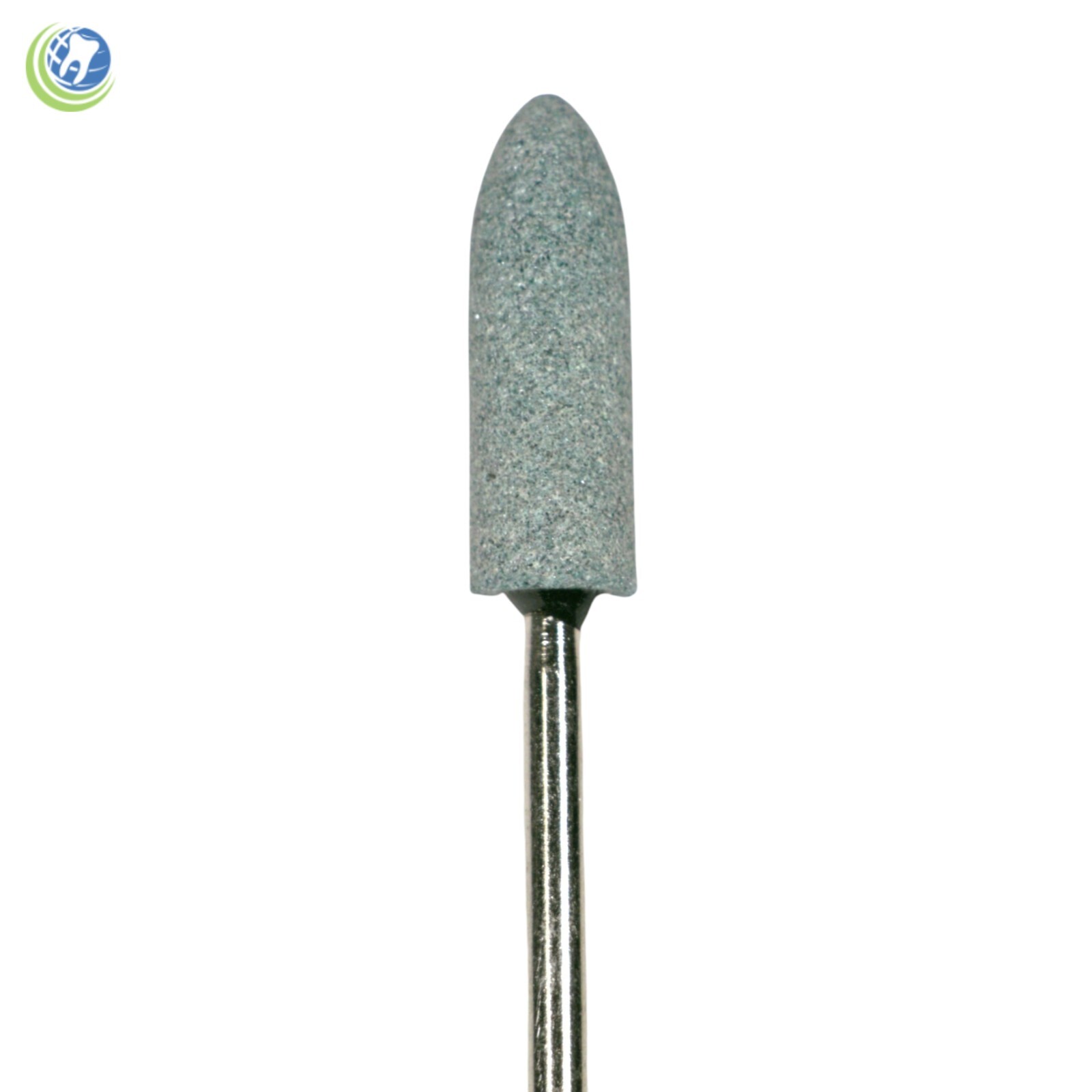 10 X Dental Lab Bullet Grinding Green Mounted Stones #13 for Porcelain & Alloys