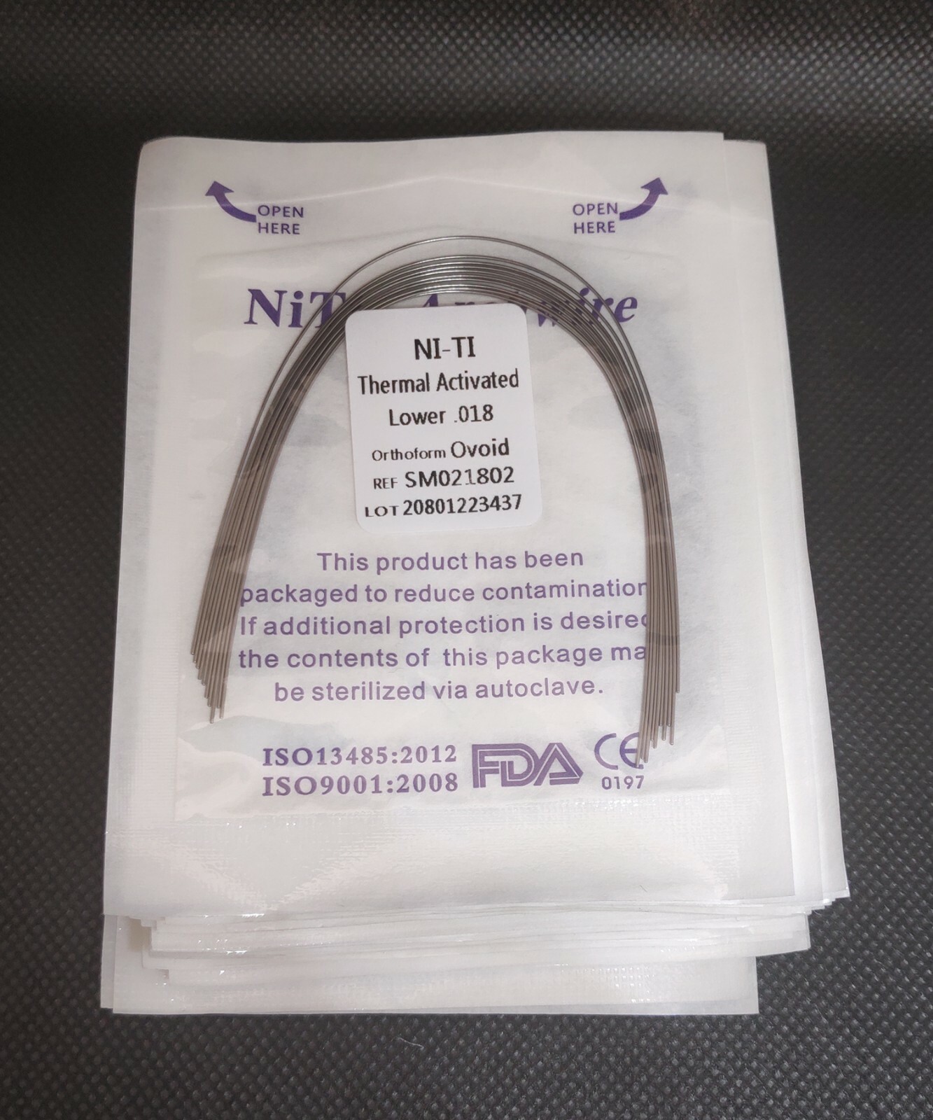 Dental Orthodontic Thermal Activated Niti Wires Round Arch Wires Ovoid Form