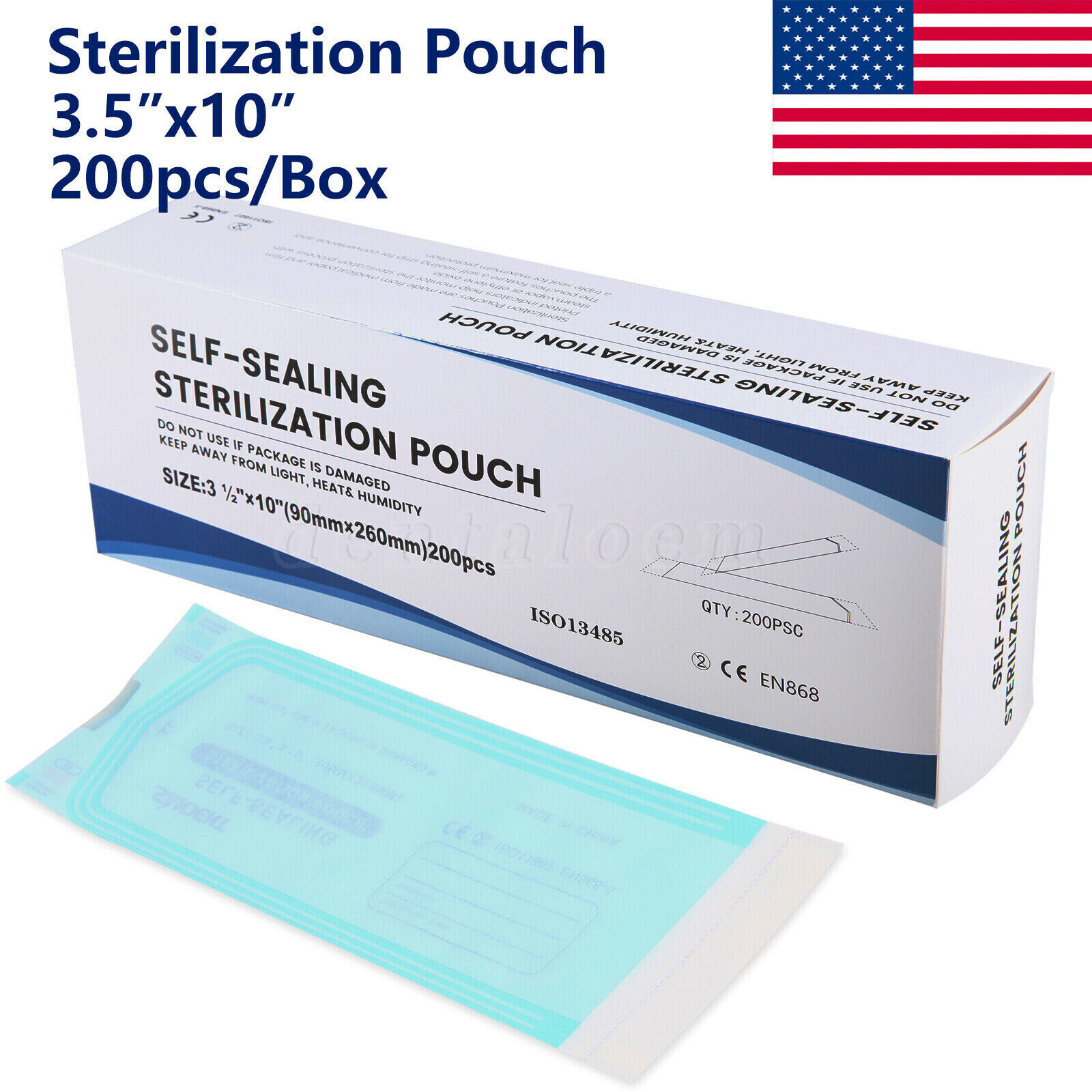 up to 7000 Sterilization Pouches 3.5 ” x 10 ” Dental Medical Self Seal Pouch Bag