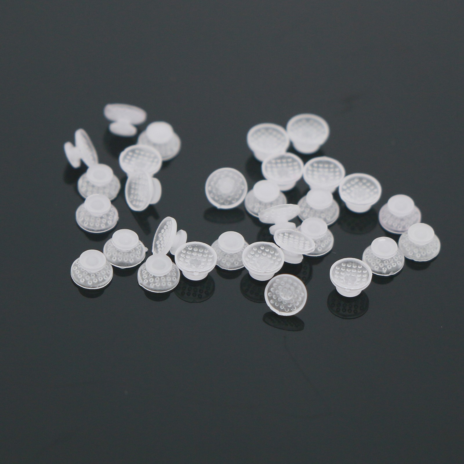 100Pcs Composite Dental Orthodontic Ceramic Clear Lingual Button Bondable Round