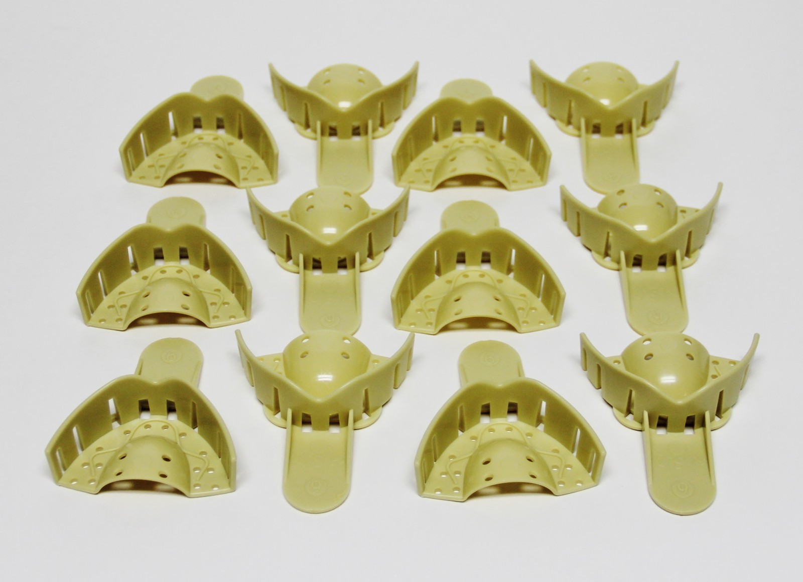 Dental Grillz Upper Anterior Teeth Plastic Mold Impression Trays UA #9 12/bag