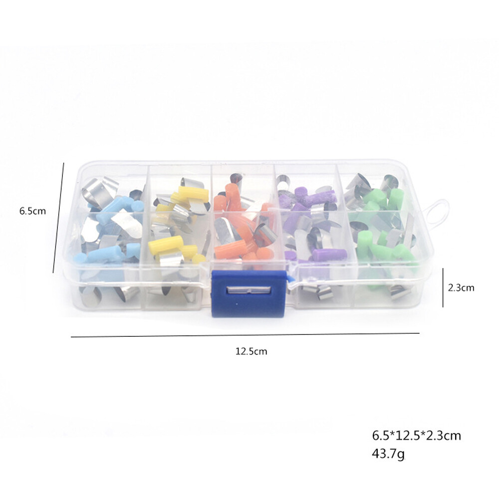 50 Pcs Mixed Dental Auto-matrix Forming Sheet Retainerless Matrices Bands
