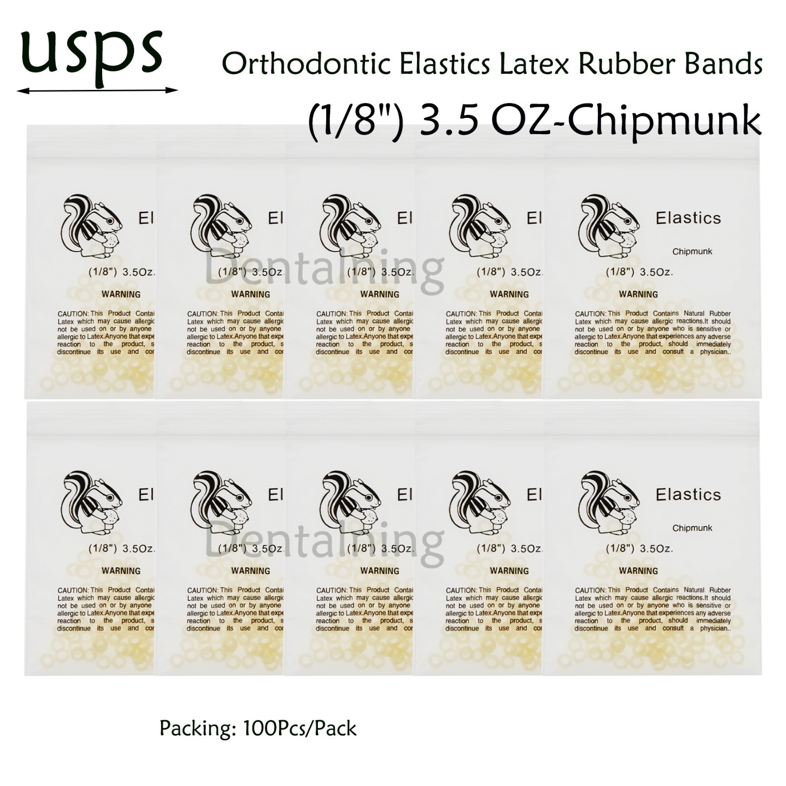 1000Pcs US Dental Orthodontic Rubber Bands Ortho Elastics Latex Braces 3.5 OZ