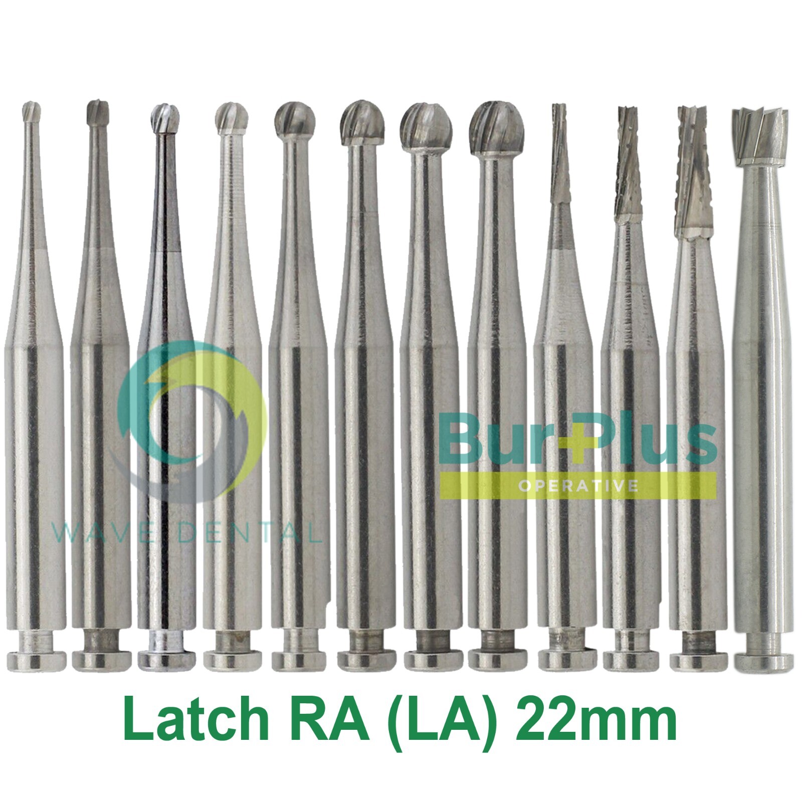 WAVE Dental Round Carbide Burs Latch Surgical Burs 2 4 6 Slow Speed RA 22mm 26mm
