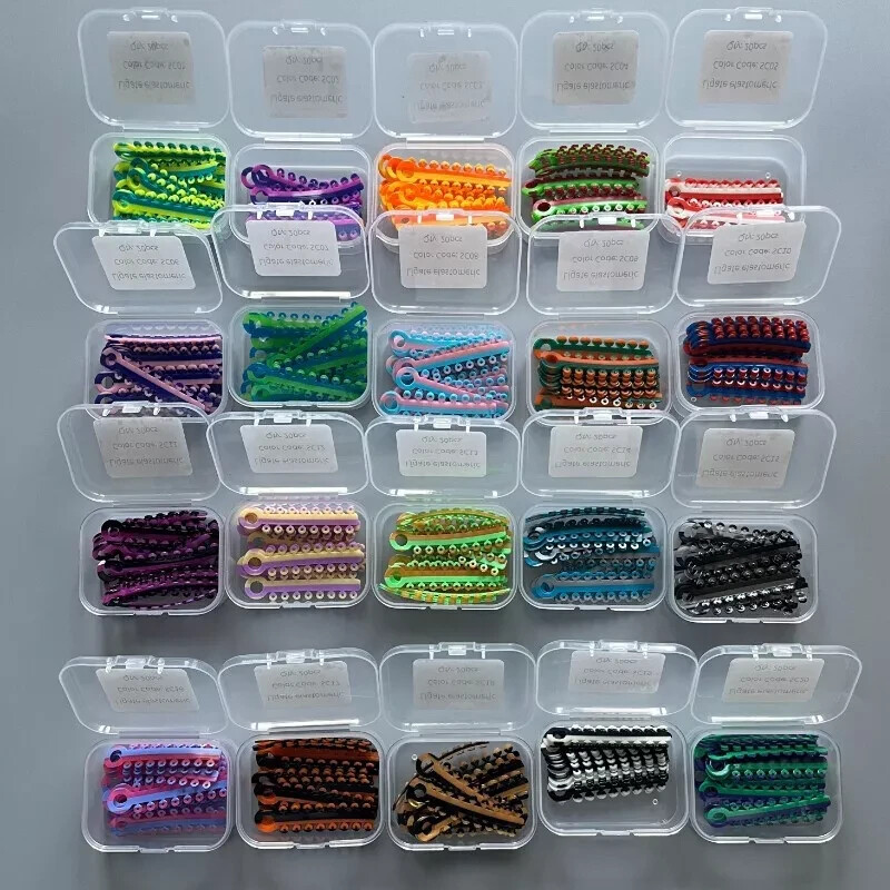 1Box/320pcs Dental Orthodontic Elastic Rubber Ligature Tie Double Color