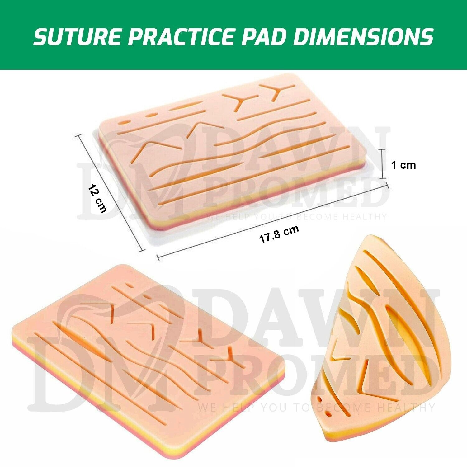 New Medical Skin Suture Practice Silicone Pad Wound Simulated For Training Kit