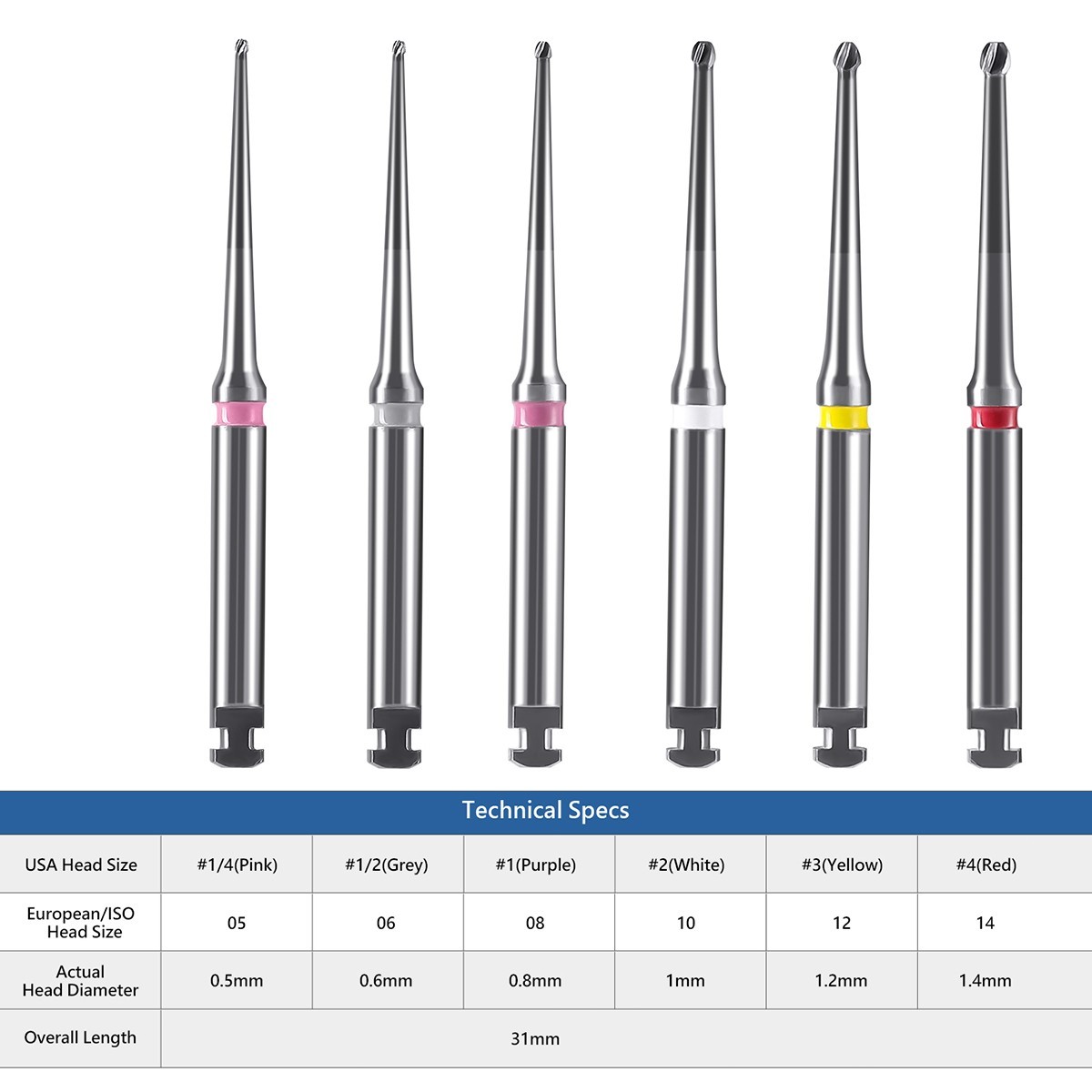 Dental Long Neck Microscope Endo Tungsten Carbide Bur for slow-speed Handpiece