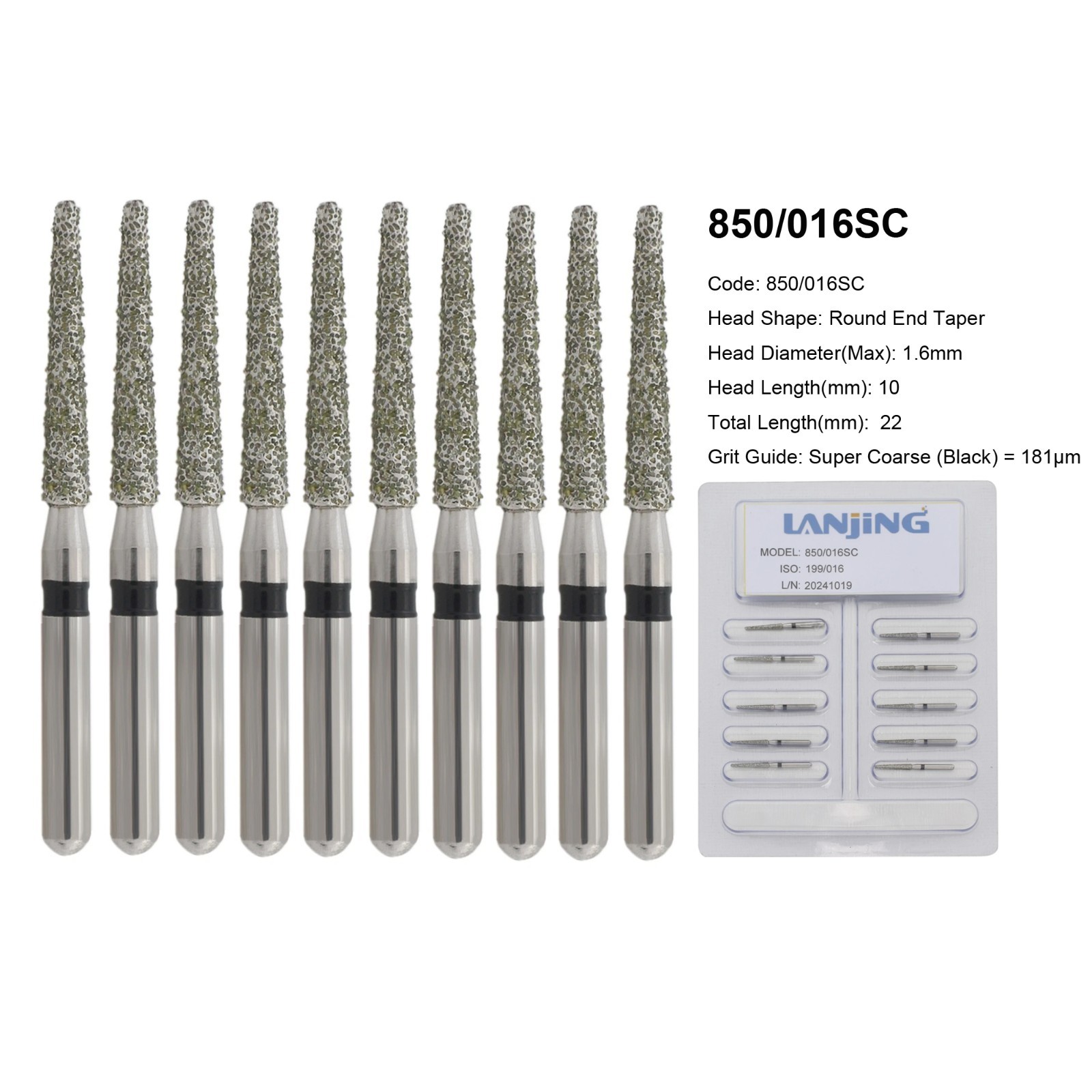 Dental Bur Diamond Burs FG High Speed Round End Taper Cylinder Football Barrel
