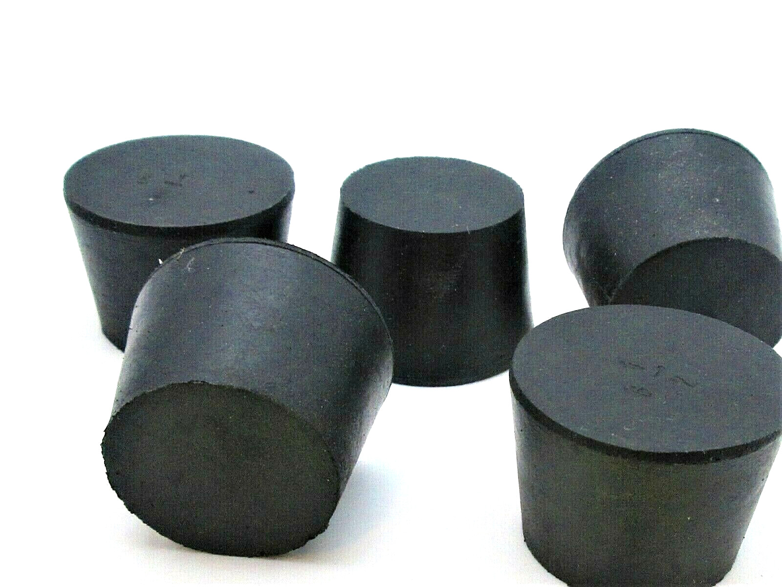 1 1/4″ Solid Black Rubber Stoppers Tapered Plug Bung Plug Various Pack Sizes