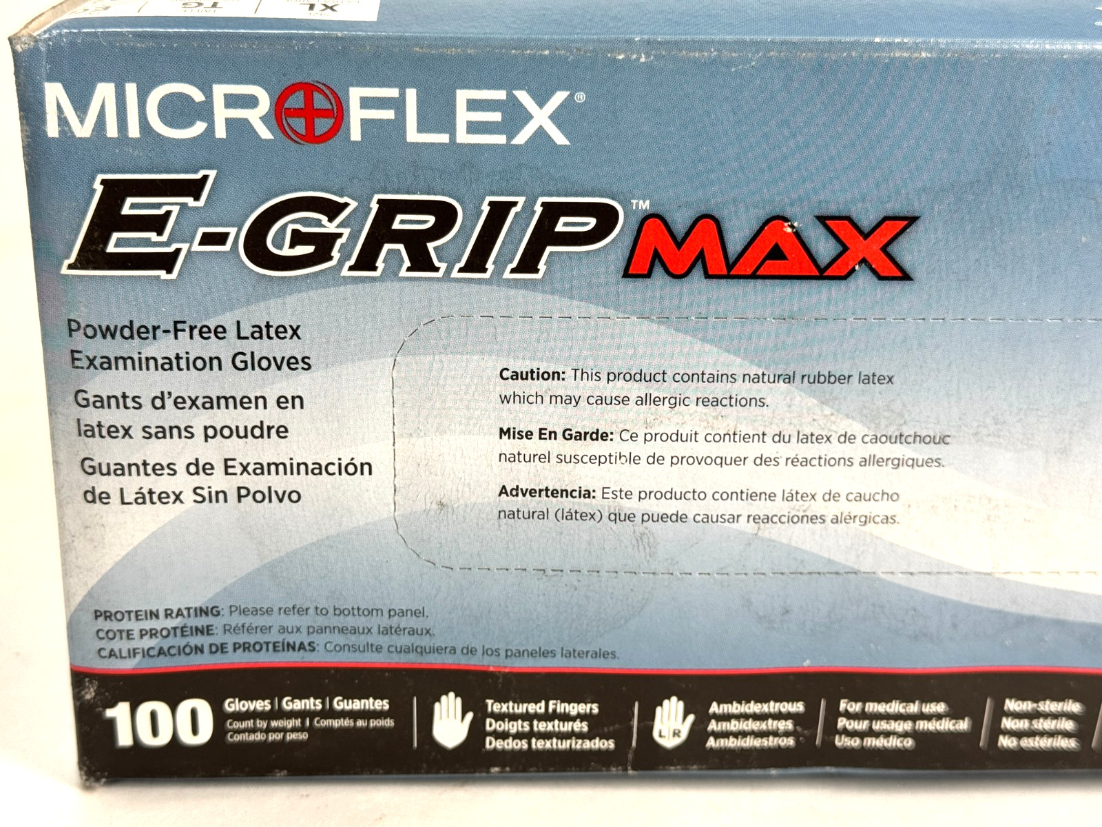 ANSELL L924 Latex Disposable Glove, Size: XL Microflex E-Grip Max *Box of 100*