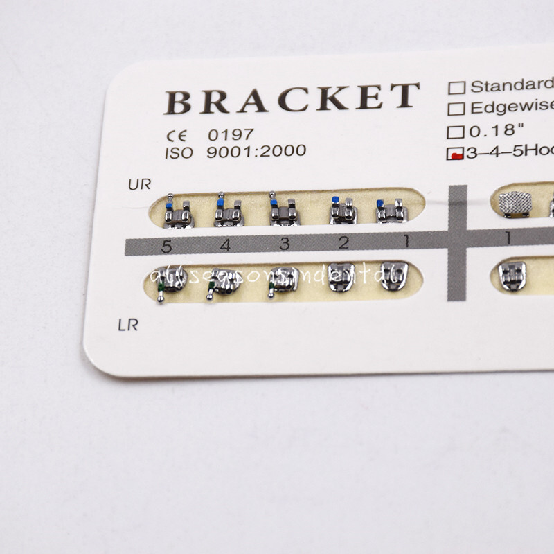 1 Bag Dental Orthodontic Metal Brackets Braces Mini Slot.018/022 No/3 /345 Hooks