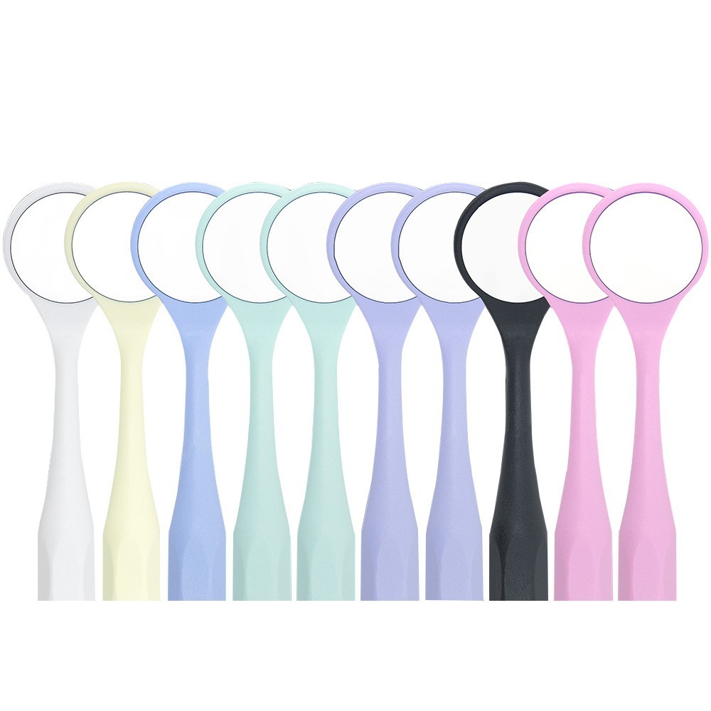 Hahnenkratt Relax FS Rhodium Mouth Mirror #5 Assorted Pack Of 10 (7110)
