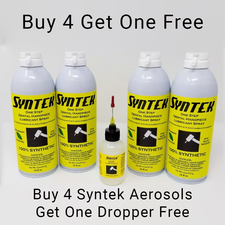 Syntek Synthetic Dental Handpiece Oil Lubricant Aerosol FREE SHIP! Made in USA