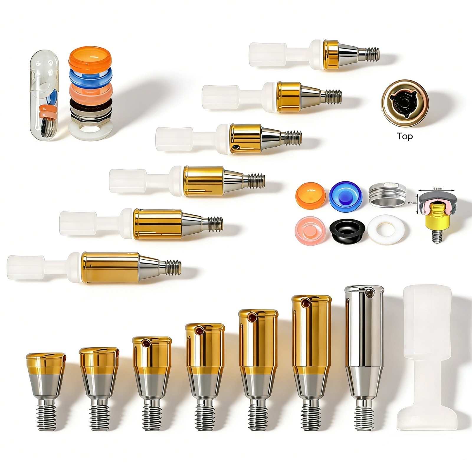 Dental Overdenture Zest Locator Abutment Male Cap for HIOSSEN Osstem M/R Platfor