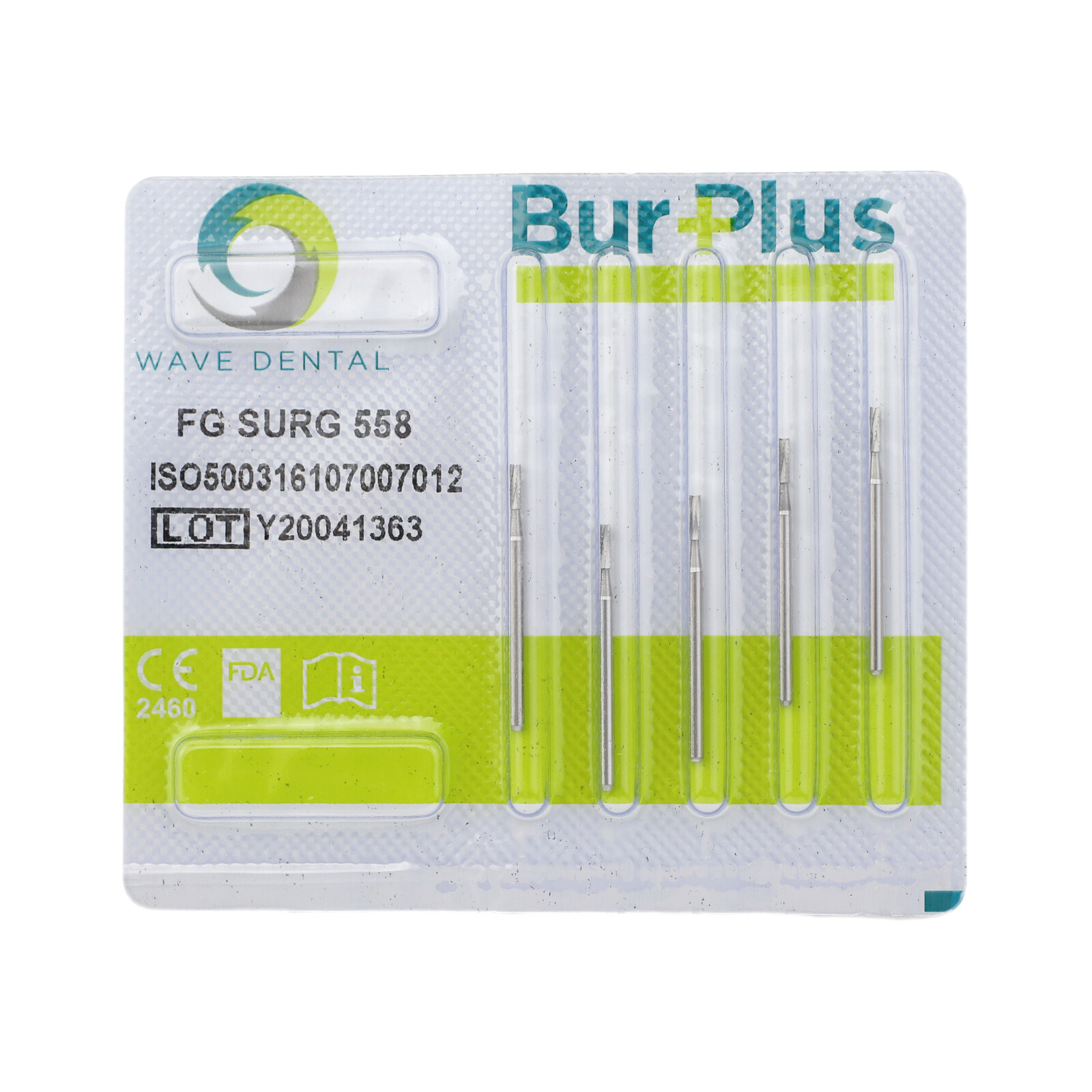 WAVE Dental Carbide Surgical Burs 557 558 FG Straight Fissure Crosscut Bur 25mm