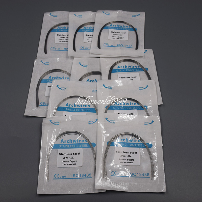 50 Pcs Dental Orthodontic Stainless Steel Round Arch Wire Upper/Lower 012-020