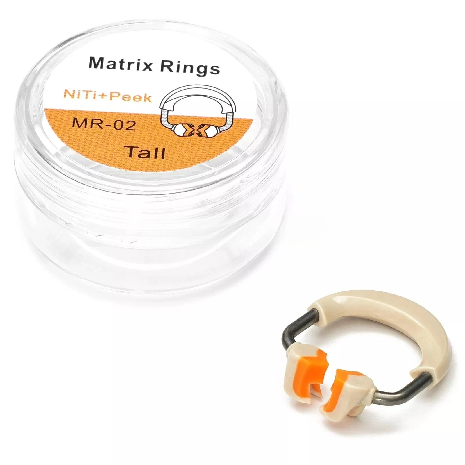 Dental Ortho Sectional Matrix System Nickel Titanium Alloy Matrices Clip Ring