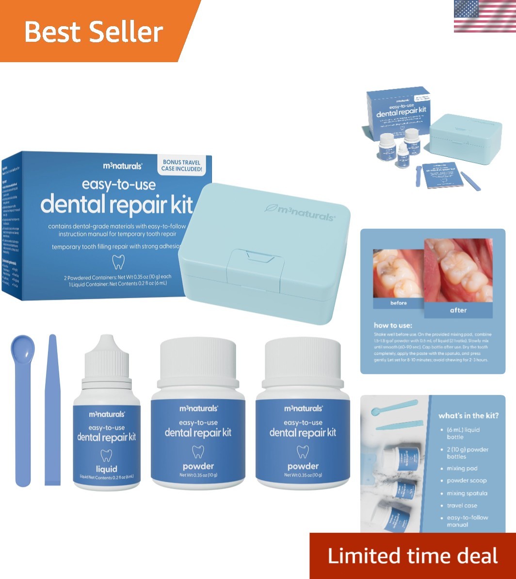 Dental Tooth Repair Kit Temporary Filling Cement for Chips Cracks Missing Teeth