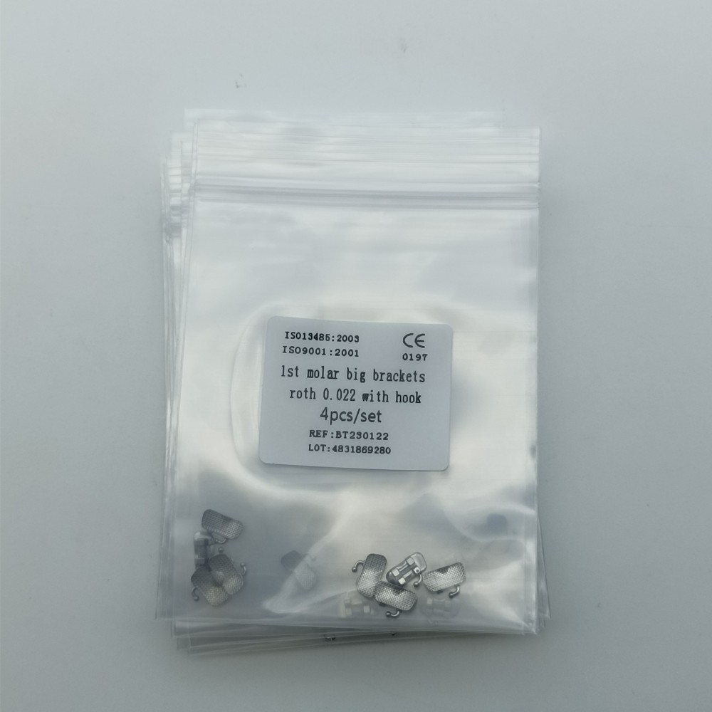 50Sets Dental 1st Brackets Molar Wide Big Bracket Orthodontic Roth MBT 022 Hooks