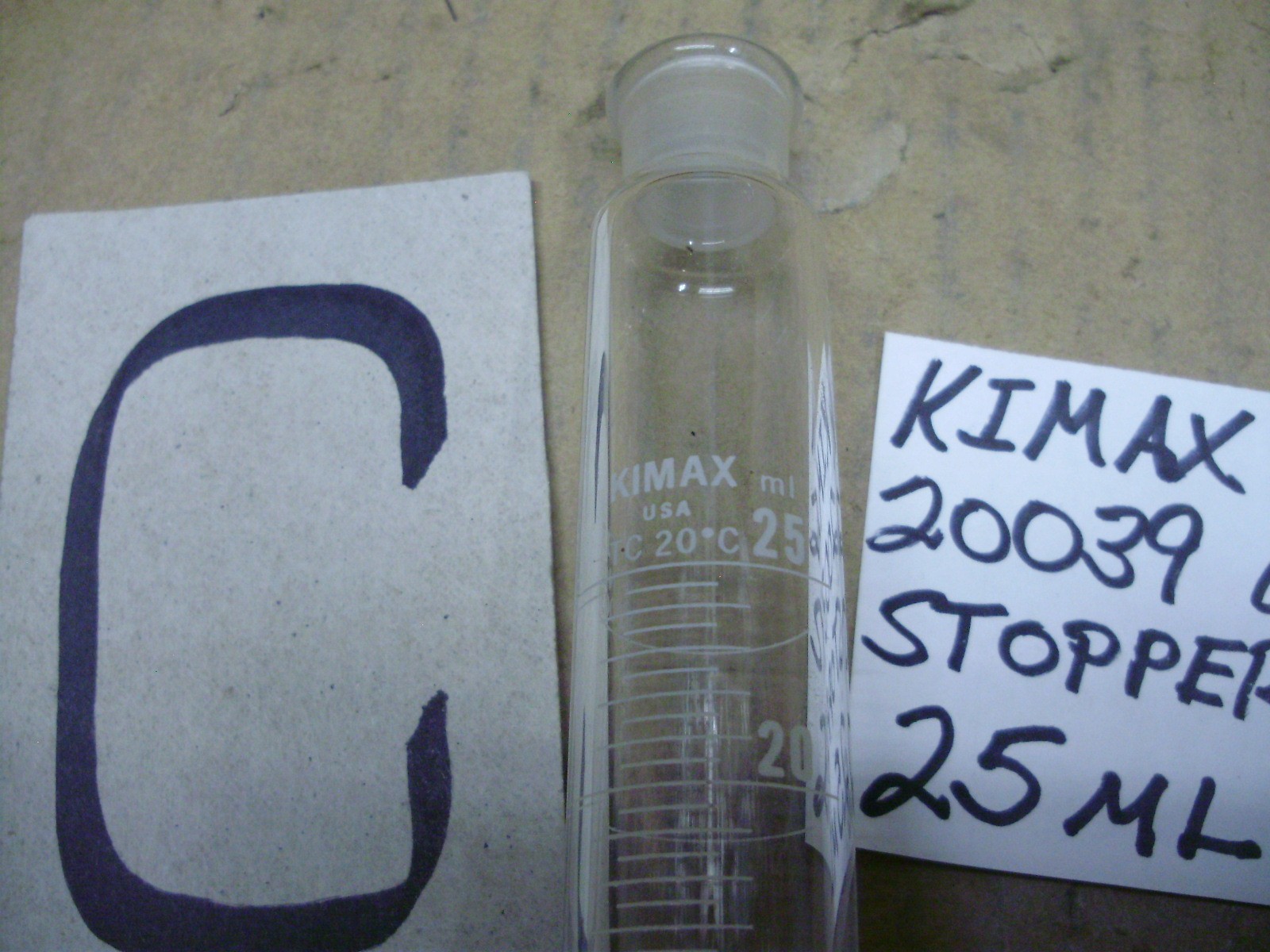Graduated Glass 25ml Cylinders, Pyrex, Kimax, Unbranded, Sold Separately