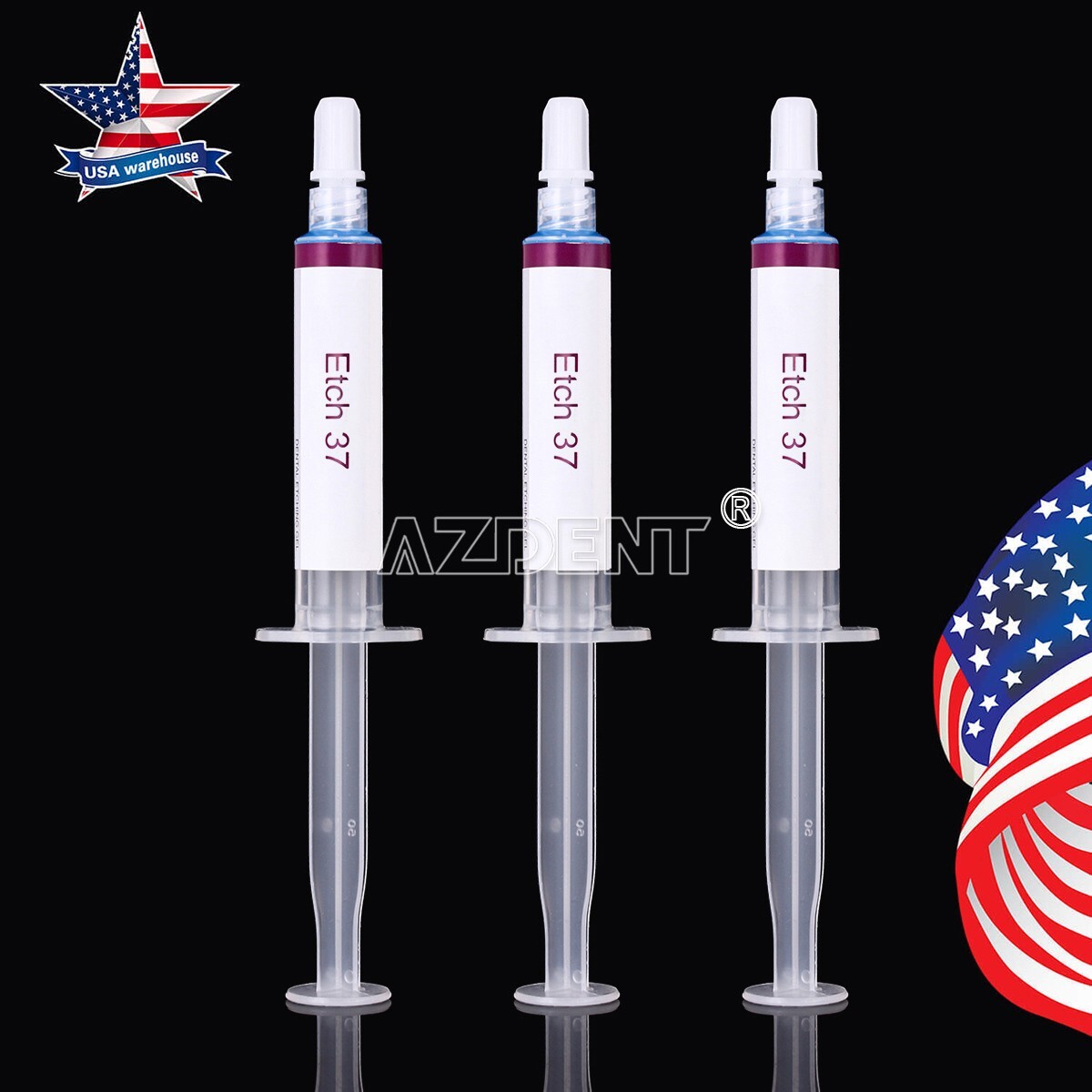 10Pcs Dental 37% Gel de Grabador de Ácido Fosfóric Compuesto F Esmalte y dentina