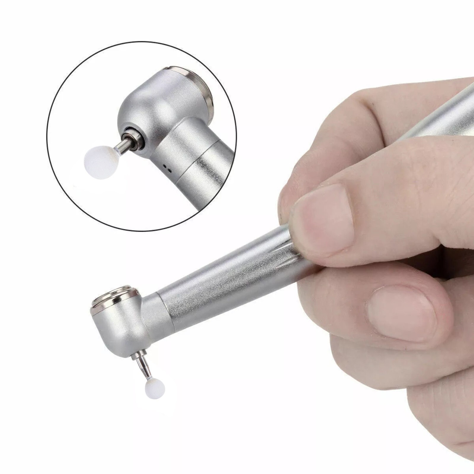 Dental White Stone Round Mounted Polishing Burs- FG 12/pks Abrasion Point Bur MD