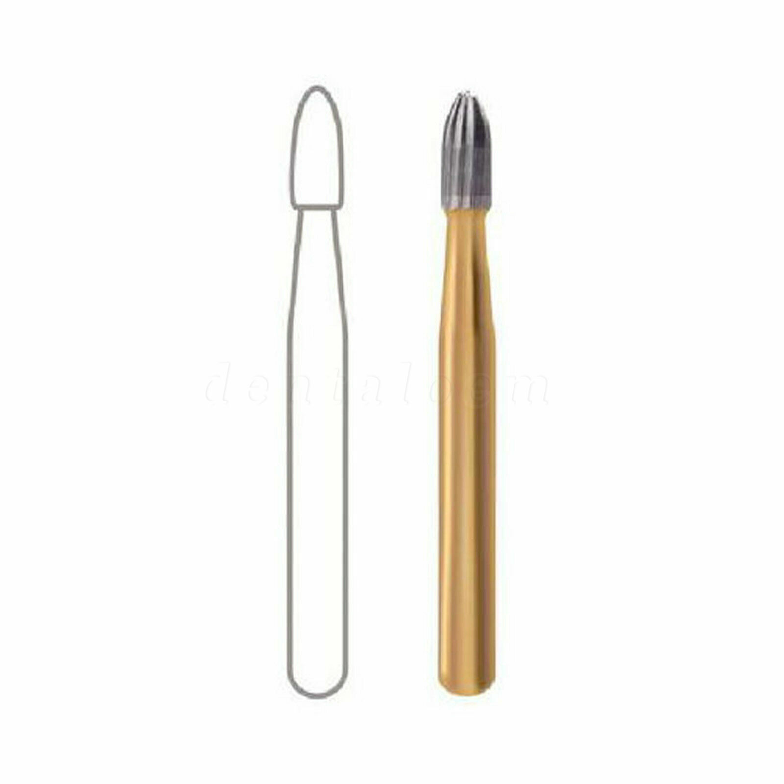 Dental Trimming/Finishing Gold FG Burs Tungsten Carbide High Speed SANDENT